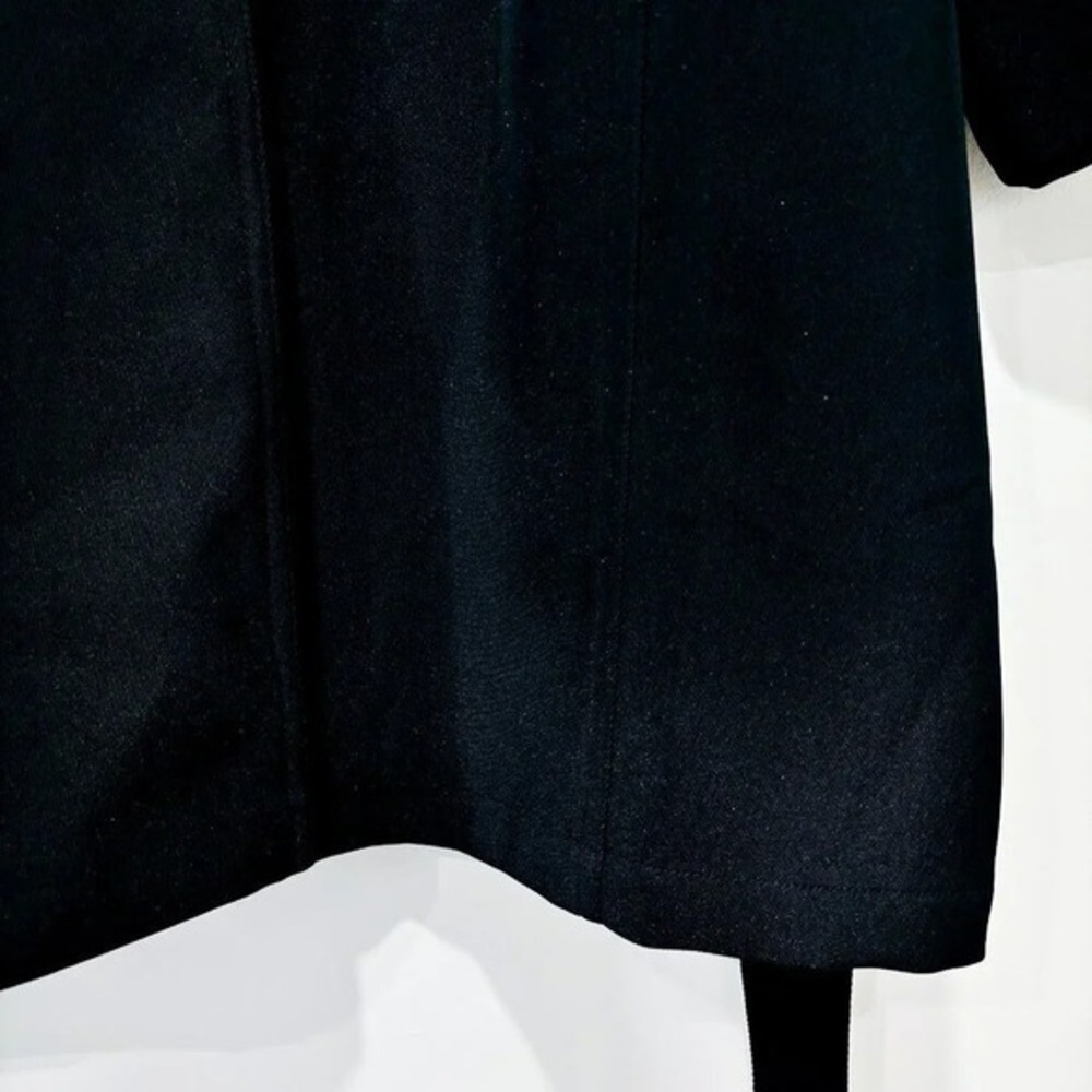 NYGARD‎ COLLECTION Black Button Front Belted Trench Coat Large - Picture 9 of 12
